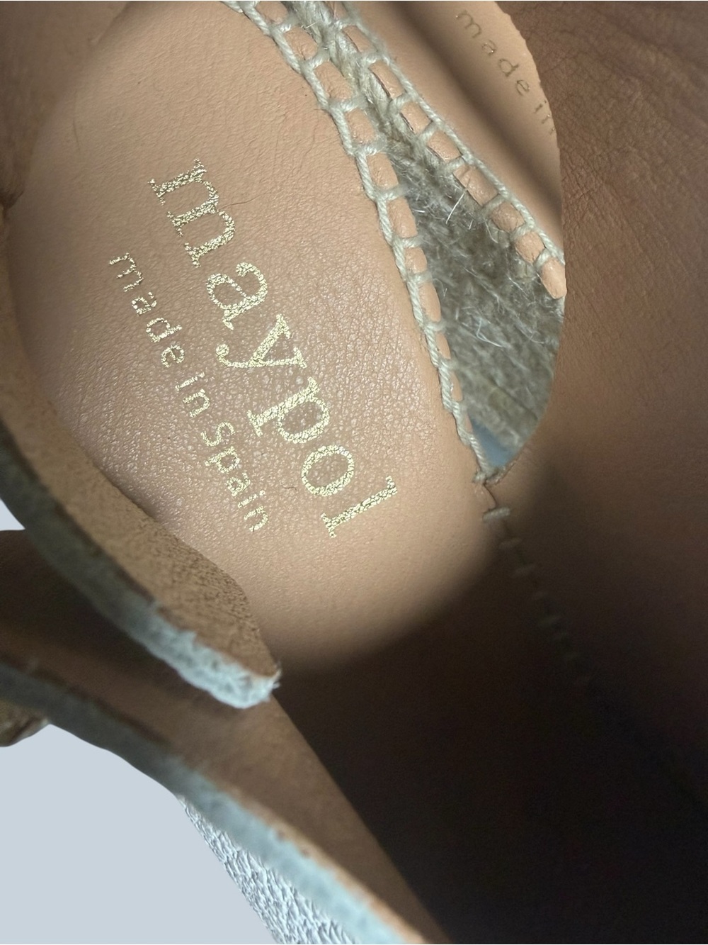 Maypol Made in Spain White Espadrille Wedge Sandals with Rhinestone Buckle - Picture 8 of 16